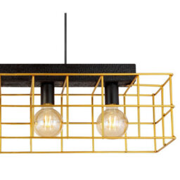 Luminosa Lighting Luminosa Merril Bar Pendant Ceiling Light Black 4X E27 - thumbnail 4