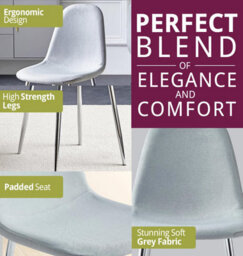Hallowood Furniture Cullompton Small Round Glass Dining Table (0.9M) With 4 Chairs (Cha501-Sgy) - thumbnail 5