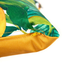 Icon Indoor And Outdoor Lemon Leaf Print Waterproof Filled Cushion Yellow - thumbnail 5