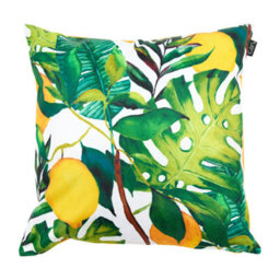 Icon Indoor And Outdoor Lemon Leaf Print Waterproof Filled Cushion Yellow - thumbnail 3