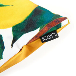 Icon Indoor And Outdoor Lemon Leaf Print Waterproof Filled Cushion Yellow - thumbnail 4