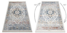 RugsX Distin 0834A Navy Blue / Blue / Yellow / Terracotta Modern Carpet - Or  120X170 Cm - thumbnail 2