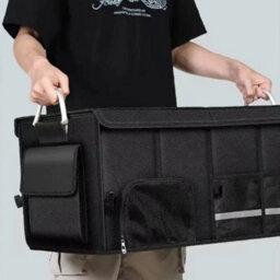 Heavy Duty Collapsible Car Boot Storage Organiser With Mat - thumbnail 3