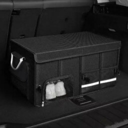 Heavy Duty Collapsible Car Boot Storage Organiser With Mat - thumbnail 1