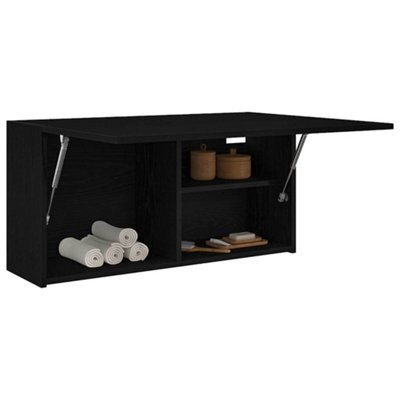 Berkfield Bathroom Wall Cabinet Black 80X25X40 Cm Engineered Wood - image 1