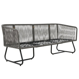 Matteo Modular Garden Lounge Set - Grey Iron Patio Sofa & Coffee Table - thumbnail 6