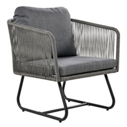 Matteo Modular Garden Lounge Set - Grey Iron Patio Sofa & Coffee Table - thumbnail 5