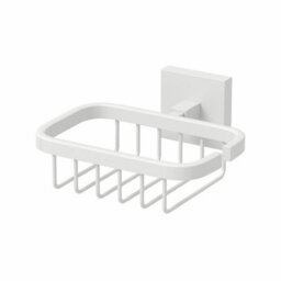 Affine Bathroom Wc Soap Dish Holder Matt White Square Wall Mounted Stylish Modern - thumbnail 5