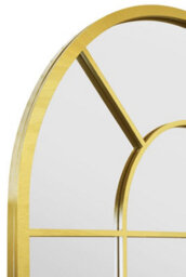 "Mirroroutlet Arcus - Gold Framed Arched Window Garden Mirror 71"" X 33.5"" (180 X 85Cm)" - thumbnail 6
