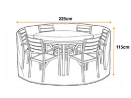Sahara Outdoor Furniture Cover - 6 Seater Round - thumbnail 2