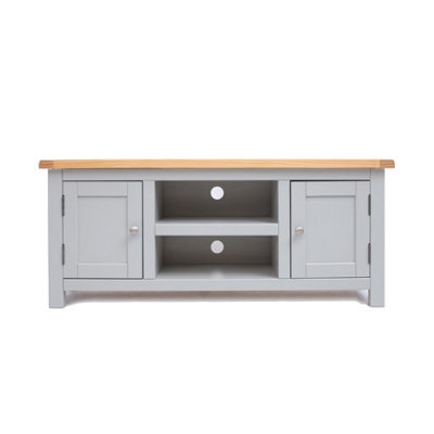 Cabinet Bits Argenta Light Grey 2 Door Tv Cabinet Chrome Knob - image 1