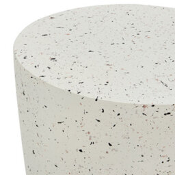 Wyld And Coco Accent Terrazzo Fibreglass Side Table - White, 37Cm - Outdoor-Grade - thumbnail 4