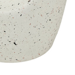 Wyld And Coco Accent Terrazzo Fibreglass Side Table - White, 37Cm - Outdoor-Grade - thumbnail 5