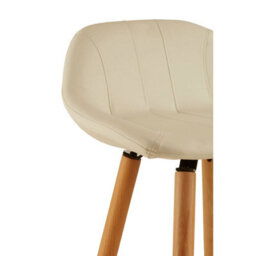 Orsina White Faux Leather Bar Stool, Comfortable Seating Bar Stool With Back, Easy To Clean Kitchen Bar Stool - thumbnail 5