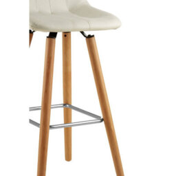 Orsina White Faux Leather Bar Stool, Comfortable Seating Bar Stool With Back, Easy To Clean Kitchen Bar Stool - thumbnail 6