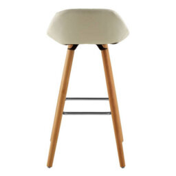 Orsina White Faux Leather Bar Stool, Comfortable Seating Bar Stool With Back, Easy To Clean Kitchen Bar Stool - thumbnail 4