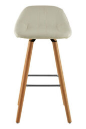Orsina White Faux Leather Bar Stool, Comfortable Seating Bar Stool With Back, Easy To Clean Kitchen Bar Stool - thumbnail 7