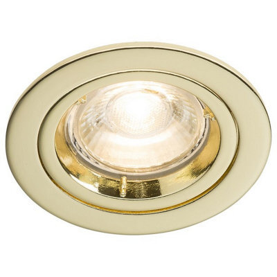 Luminosa Lighting Luminosa Gu10 Brass Recessed Fixed Twist & Lock Downlight, 230V