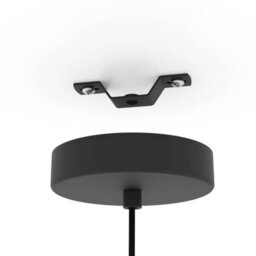 Eglo Pozueta 1 Pendant Light, Black Steel & Wood Detail, E27 Fitting, Slim 65mm Indoor Pendant - thumbnail 5