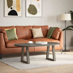Berkfield Modern Coffee Table Legs V-Shape 2 Pcs Natural Steel 38X(42-43.3) Cm Steel