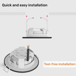 Paul Russells Led Downlight Black Non-Dimmable Tilt Recessed Ceiling Spotlight 4.8W 390 Lumens, Ip44, Warm White 3000K Pack Of 1 - thumbnail 7