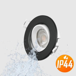 Paul Russells Led Downlight Black Non-Dimmable Tilt Recessed Ceiling Spotlight 4.8W 390 Lumens, Ip44, Warm White 3000K Pack Of 1 - thumbnail 3