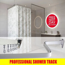 12X Spare Track Hooks Ecospa Bendy Shower Track 300Cm Chrome Curtain Rail - thumbnail 5