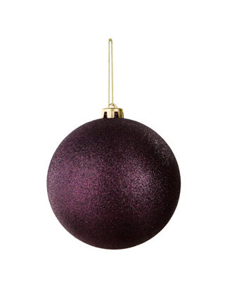 Werchristmas Purple Extra Large Shatterproof Bauble Glitter 15 Cm - image 1