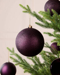 Werchristmas Purple Extra Large Shatterproof Bauble Glitter 15 Cm - thumbnail 3