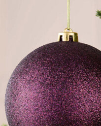 Werchristmas Purple Extra Large Shatterproof Bauble Glitter 15 Cm - thumbnail 5