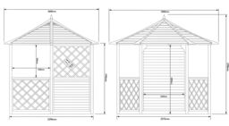 Rowlinson Gainsborough Natural Hexagonal Gazebo, (W)3M (D)2.6M - Assembly Service Included - thumbnail 2