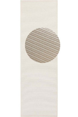The Rugs Flatwoven Sisal Look Runner Indoor Outdoor Durable Low Maintenance In White - image 1