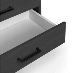 5 Drawer Chest Black Oak Effect Modern Furniture Storage Dresser - thumbnail 5
