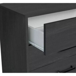 5 Drawer Chest Black Oak Effect Modern Furniture Storage Dresser - thumbnail 4