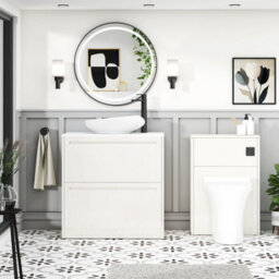 Royal Bathrooms Royal Bathroom Elmore 800mm Classic White Freestanding Bathroom Vanity Unit 2 Drawer Plain White Worktop With Nova Basin - thumbnail 5