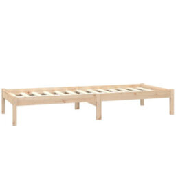 Berkfield Bed Frame Solid Wood Pine 75X190 Cm 2Ft6 Small Single - thumbnail 6