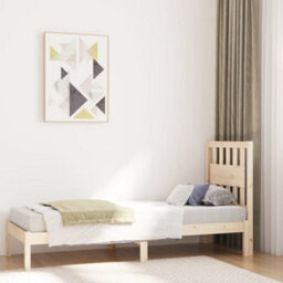 Berkfield Bed Frame Solid Wood Pine 75X190 Cm 2Ft6 Small Single - thumbnail 4