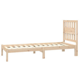 Berkfield Bed Frame Solid Wood Pine 75X190 Cm 2Ft6 Small Single - thumbnail 5