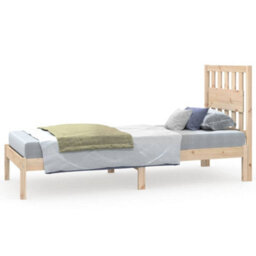 Berkfield Bed Frame Solid Wood Pine 75X190 Cm 2Ft6 Small Single - thumbnail 2