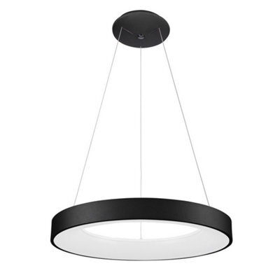 Luminosa Lighting Luminosa Modern Led Hanging Pendant Black, Warm White 3000K 2750Lm