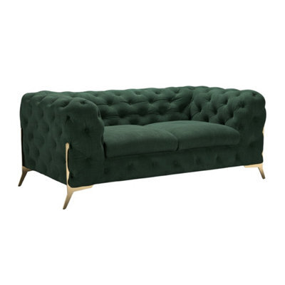 Stratus Interiors Italian Chesterfield 2 Seater Sofa Plush Velvet Uk Manufactured - image 1