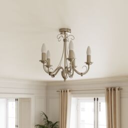 GoodHome Inuus Vintage Metal Antique Brass Effect 5 Lamp Ceiling Light - thumbnail 5