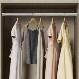 Vivo Adjustable Stainless Steel Wardrobe Clothes Rail 88-160Cm - thumbnail 3