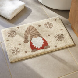 Allure Bath Fashions Neutral Gonk Christmas Bath Mat - Non Slip & Super Soft - thumbnail 2