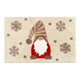 Allure Bath Fashions Neutral Gonk Christmas Bath Mat - Non Slip & Super Soft - thumbnail 1