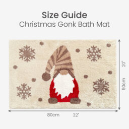 Allure Bath Fashions Neutral Gonk Christmas Bath Mat - Non Slip & Super Soft - thumbnail 5