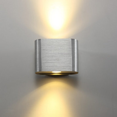 Ultra Beam Lighting Ultrabeam Brushed Aluminium Up And Down Indoor Led Wall Light 2 Watt Led 140 Lumens - image 1
