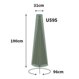 Bosmere Ultimate Zipped Parasol Cover Charcoal 190Cm - thumbnail 2