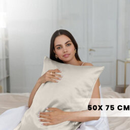 Bedlooms Satin Silk Pillowcase Ivory 3 Pair - Anti Wrinkle Pillow Covers For Hair & Skin Friendly Pillowcases Bedding Set 50X75 Cm - thumbnail 7