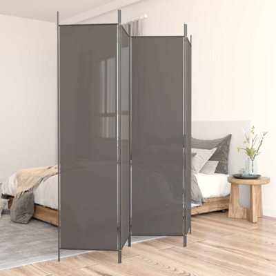 Berkfield 4-Panel Room Divider Anthracite 200X200 Cm Fabric - image 1